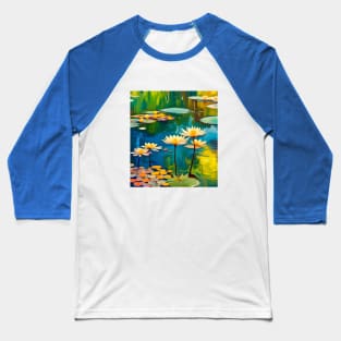 Water Lilies (tribute to Monet) Baseball T-Shirt